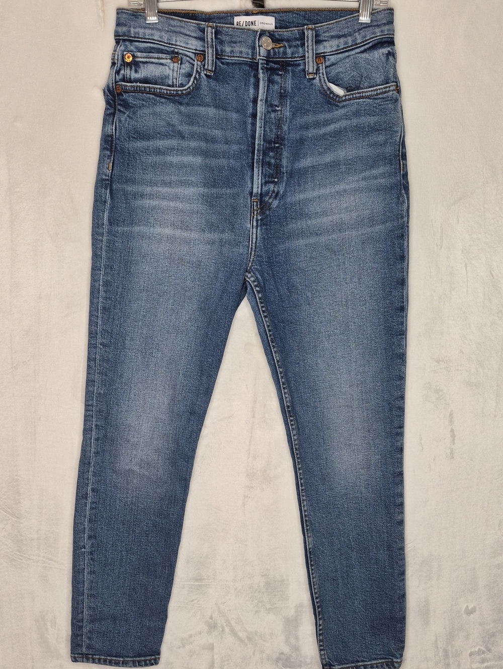 RE/DONE Originals Ultra High-Rise Crop Slim Jeans Blue Size 30